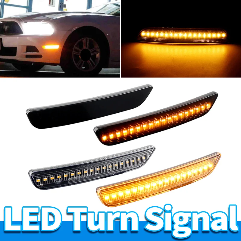 

Светодиодный последовательный боковой габаритный фонарь для Ford Mustang Base GT Premium Boss 302 Shelby GT500 Convertible Coupe 2-дверный FO2550144