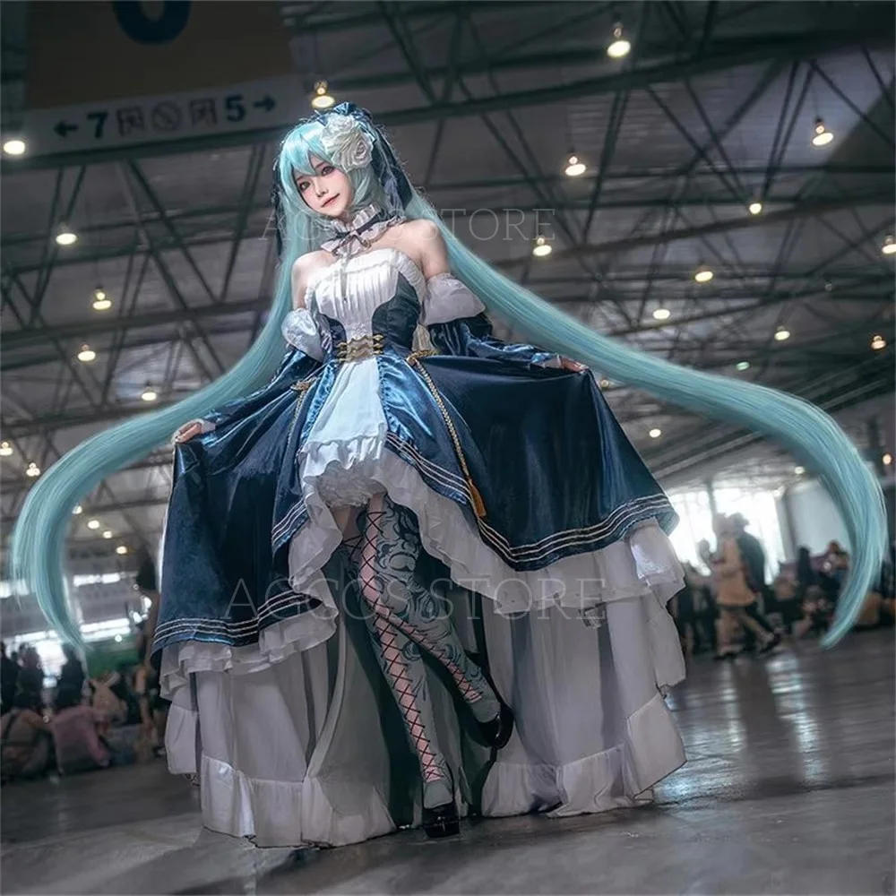 

AGCOS Mikku 39 Party Cosplay Girl MIKUKU Anime Christmas Roleplay Uniforms Dress Lovely Cosplay Costumes