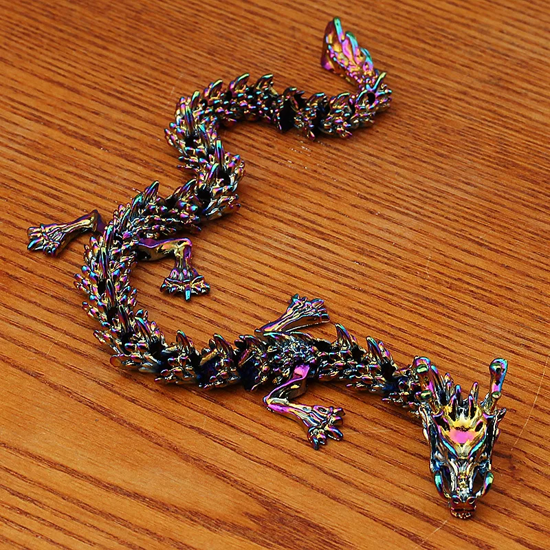 Popular 3D Three-Dimensional Activity Dragon Hand Pieces Long Dragon King Domineering Table Decoration Colorful Dragon Metal Orn