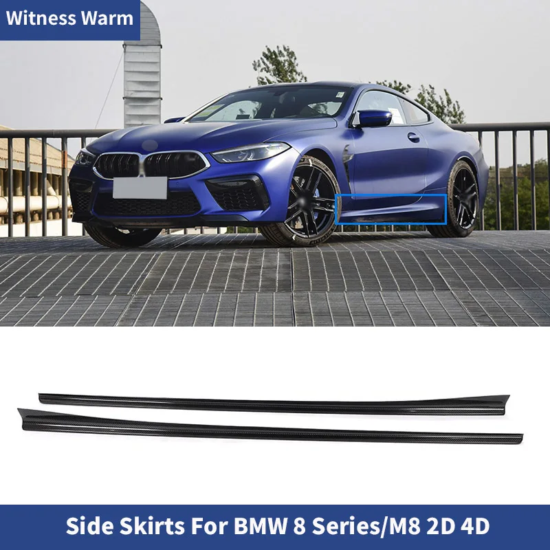 

Car Side Skirts for BMW 8 Series G14 G15 G16 F91 F92 F93 M8 2D 4D 2019-2021 Dry Carbon Fiber Side Door Skirts Bodykit