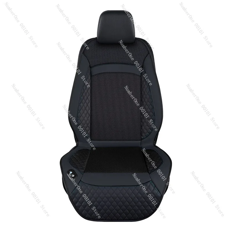 Summer Car Ventilated Seat Cushion Semiconductor Cooling Breathable Car Seat Cover Suction Fan Air Conditioning Pad Auto