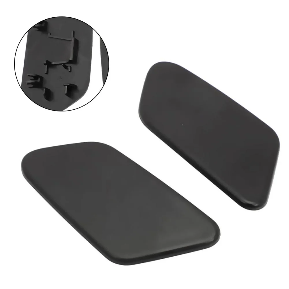 2pcs Car Headlight Cleaner Water Spray Cover 6438K7 For C8 2002 Water Spray Covers Headlamp Washer Nozzle Cap Black ABS