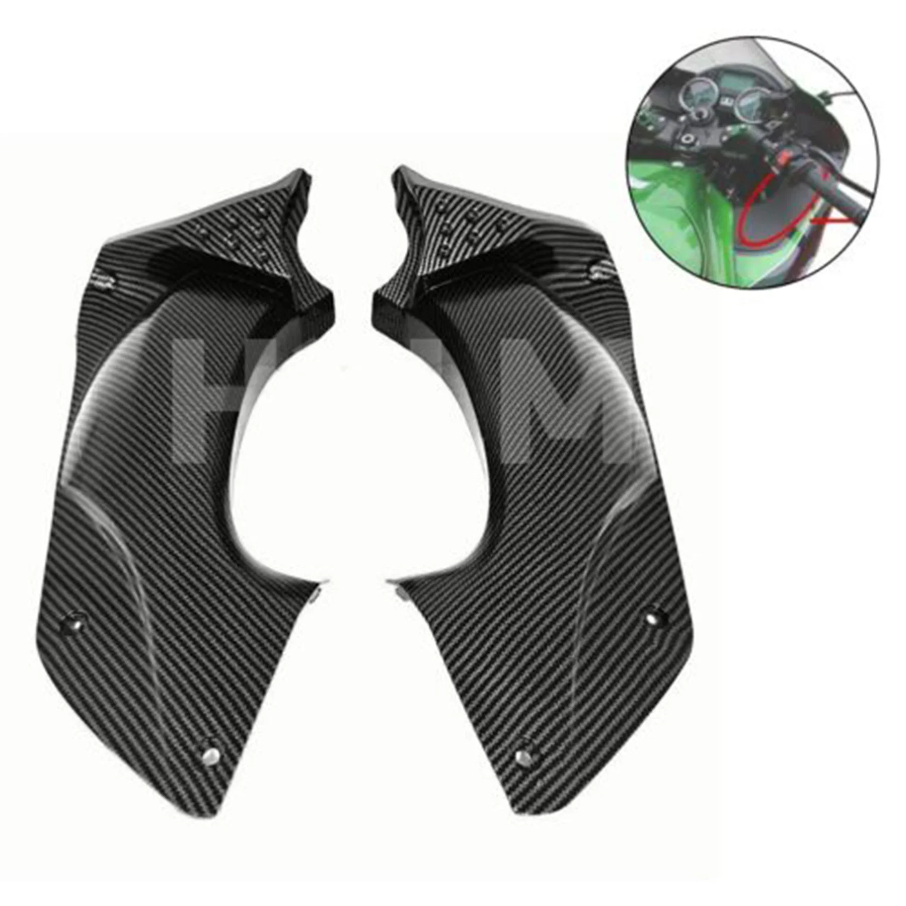 

For Kawasaki Ninja ZX14R ZX-14R 2012-2020 Motorcycle Upper Front Dash Cover Fairings Duct Side Cover Panel Nose Cowl Air Intake