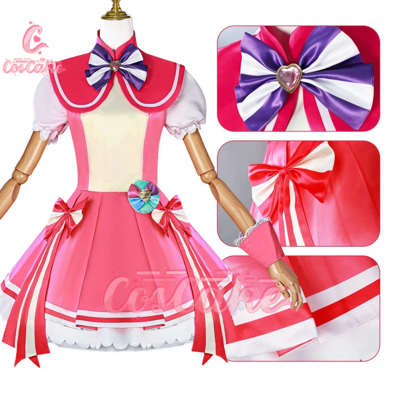 Wonderful PreCure Inukai komugi cosplay costume pink dress Lolita uniform cute suit Halloween party outfits for adult women