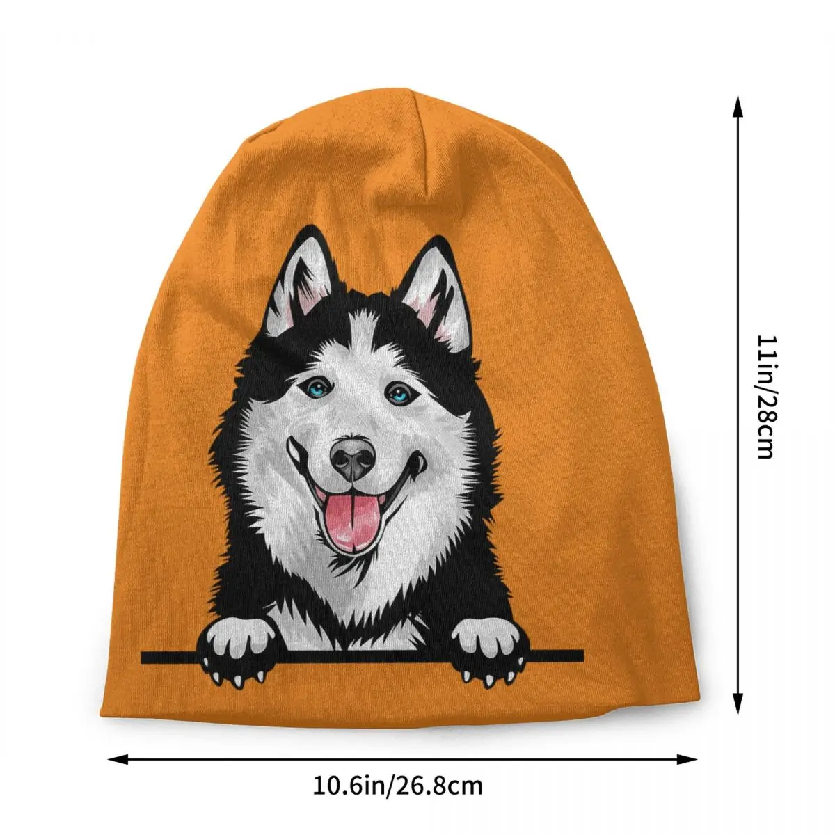 Siberian Husky Skullies Beanies Caps Unisex Winter Warm Knitted Hat Fashion Alaskan Malamute Dog Bonnet Hats Outdoor Ski Cap