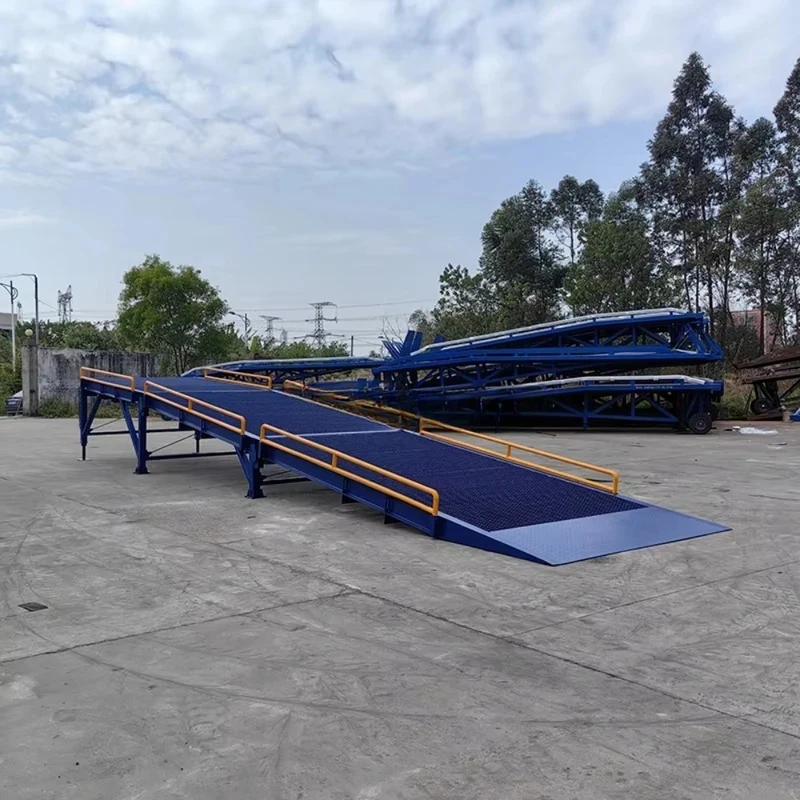 Folding Hydraulic Mobile Dock Ramp – High Strength Steel, Hydraulic Lift, Foldable & Portable, Container & Truck Loading, Fo