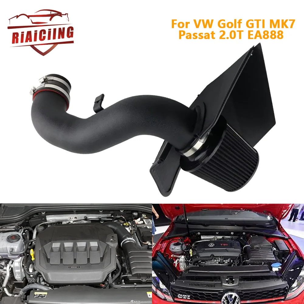 

Black Heat Shield Cold Air Intake System For VW Golf GTI MK7 Passat 2.0T EA888