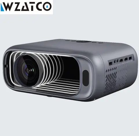 WZATCO P4 Native Full HD 1080P 4K Projector Smart Beamer Proyector for Home, Ultra Bright 2500 ANSI, Android TV OS, BT 5.3