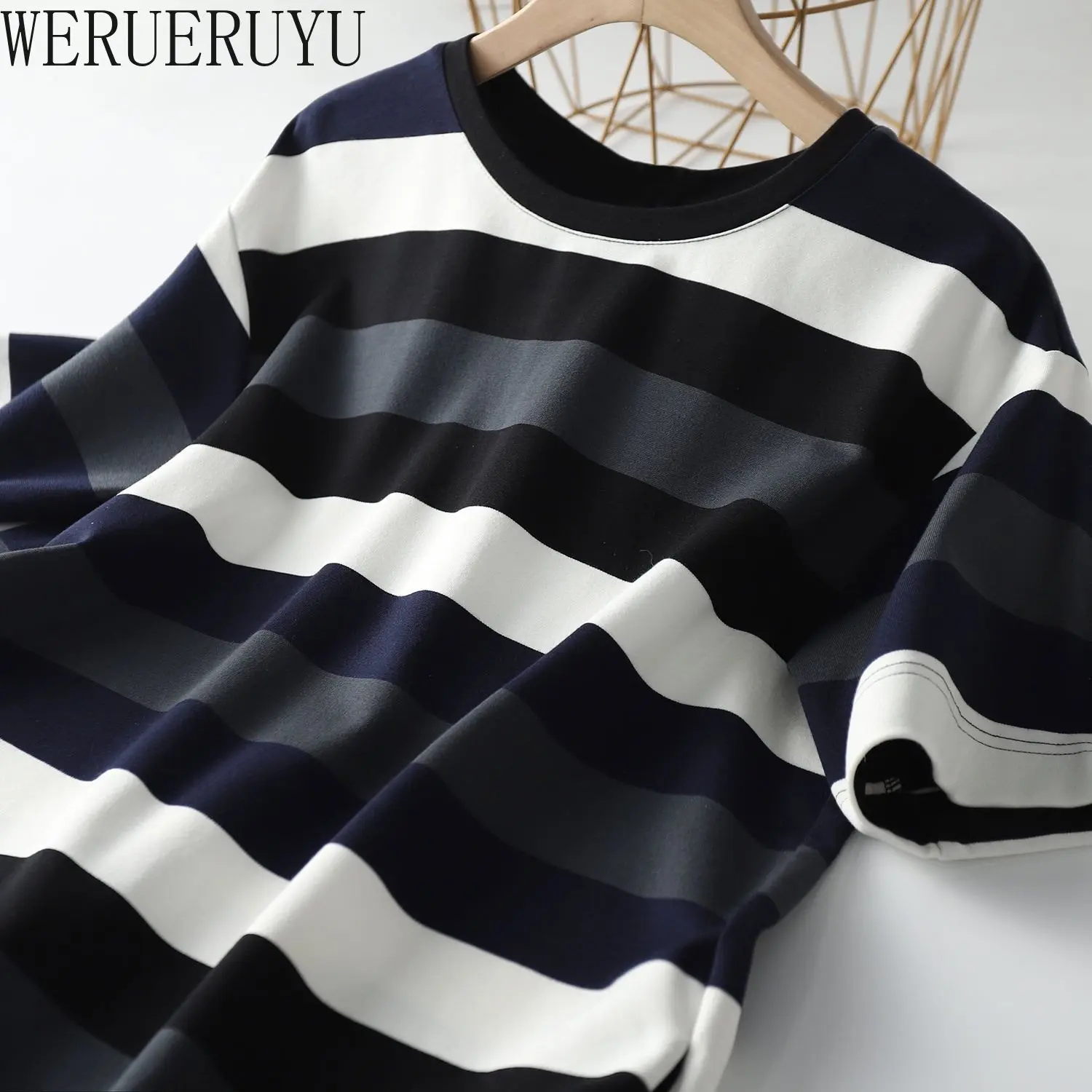 Harajuku Mini Striped Dress Woman Clothing Casual Streetwear Fashion Summer Short Sleeve Loose Elegant Womens Short Dresses 2024
