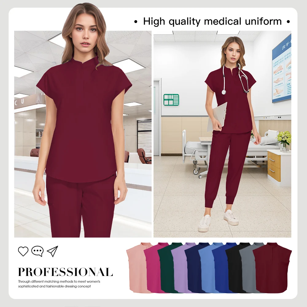 Niaahinn Arzt-Peeling-Set, Großhandel, medizinische Uniform, Damen-Jogger-Set, Krankenhaus-Krankenschwester-Zubehör, OP-Saal, chirurgische Arbeitskleidung