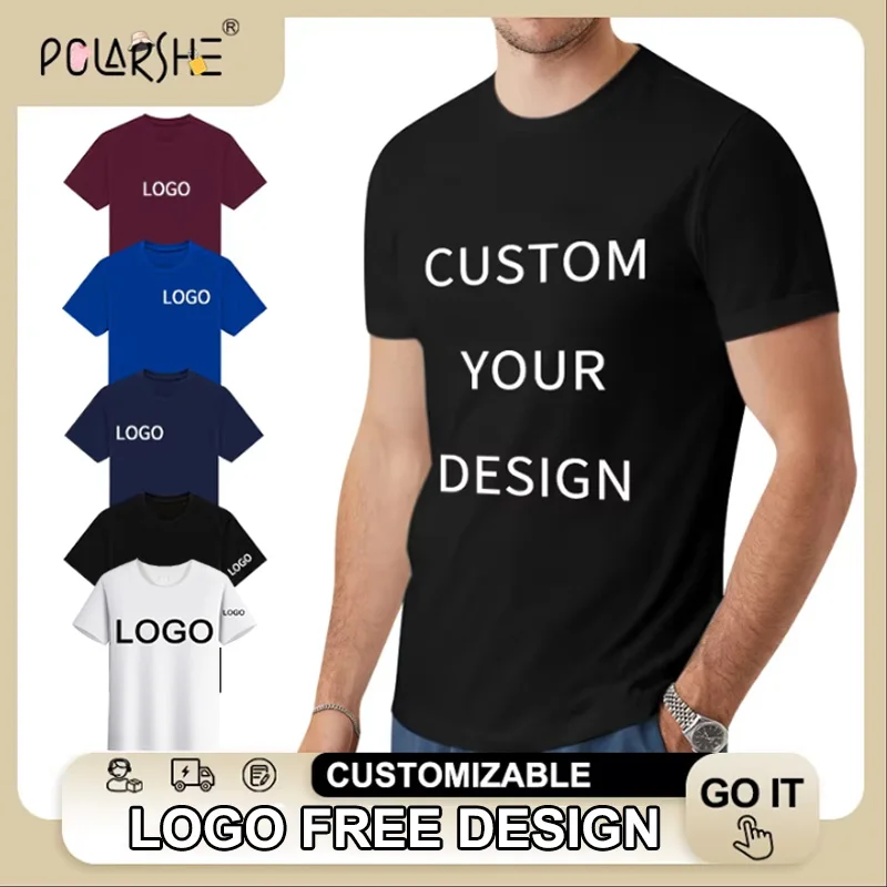 

Футболка Polarshe на заказ для мужчин, рубашка с собственным дизайном «сделай сам», футболка из 100% хлопка для отдыха, мужская и женская футболка с принтом, оригинальный дизайн, подарки, футболки
