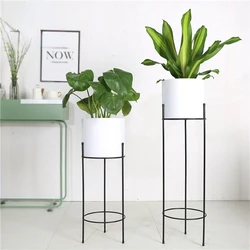 Modern Simple Stand For Flowers Fashion Wrought Iron Plant Shelves Solid Structure Flowerpot Stand Workmanship Fine Metal Racks