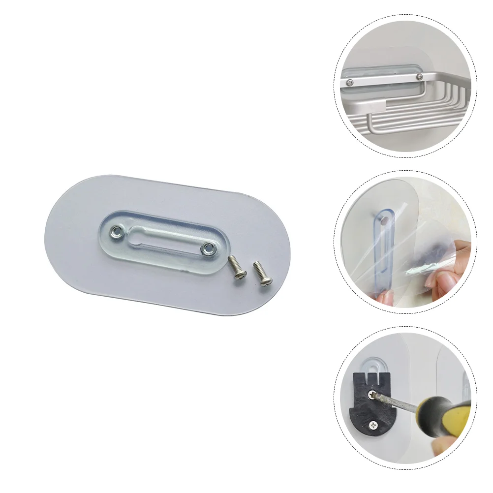 

2 PCS Nail Free Seamless Hook Home Hooks Wall No Punching Kitchen Sticker Non-Trace Alloy Door Sticky Screw