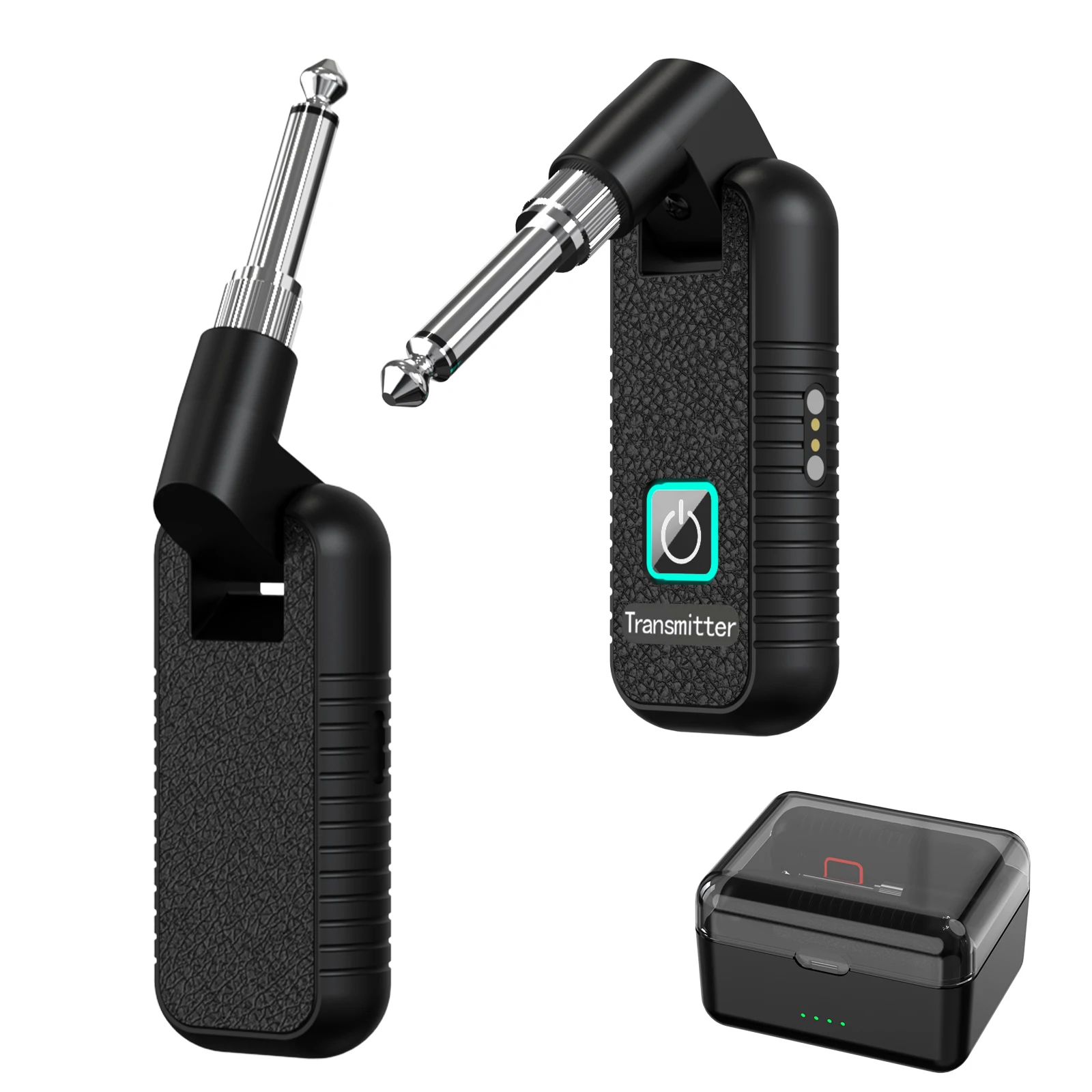 Système de guitare sans fil 2.4Ghz, avec étui de chargement, émetteur-récepteur de guitare sans fil Rechargeable pour guitare électrique basse