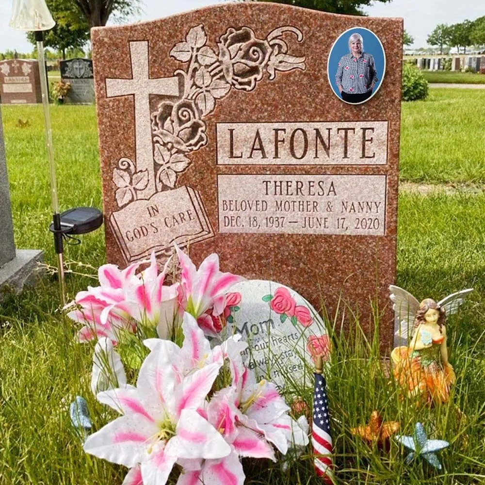 2D Flat Not 3D 1pc Custom Photo Memorial Headstone Tile Personalized Remembrance Gift for Holidays Anniversary gift