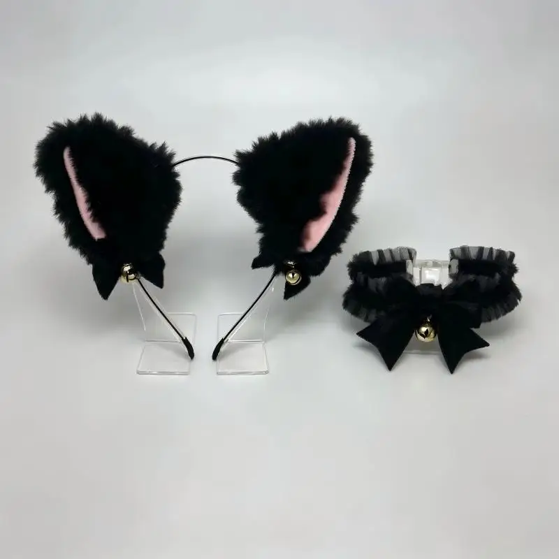 Wunderschöne Halloween-Katzenohren für Maskerade, Cosplay, Party, Kostüm, Fliege, Glocken-Kopfschmuck, Stirnband, Haaraccessoires – Detail 3