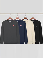 Exported to Japan Spring Thin Sweatshirt Men/Women Same Embroidery Brand Cotton O-Neck Long Sleeve Loose Tracksuit Tops