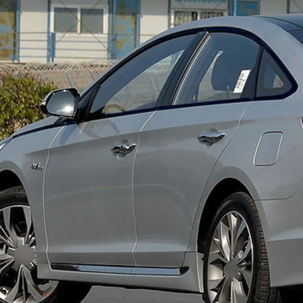 Glossy Black PVC Car Window Decorative Strip Sticker Hyundai Sonata 9 LF 2015-2019 Sedan Exterior Protection Accessory view 4