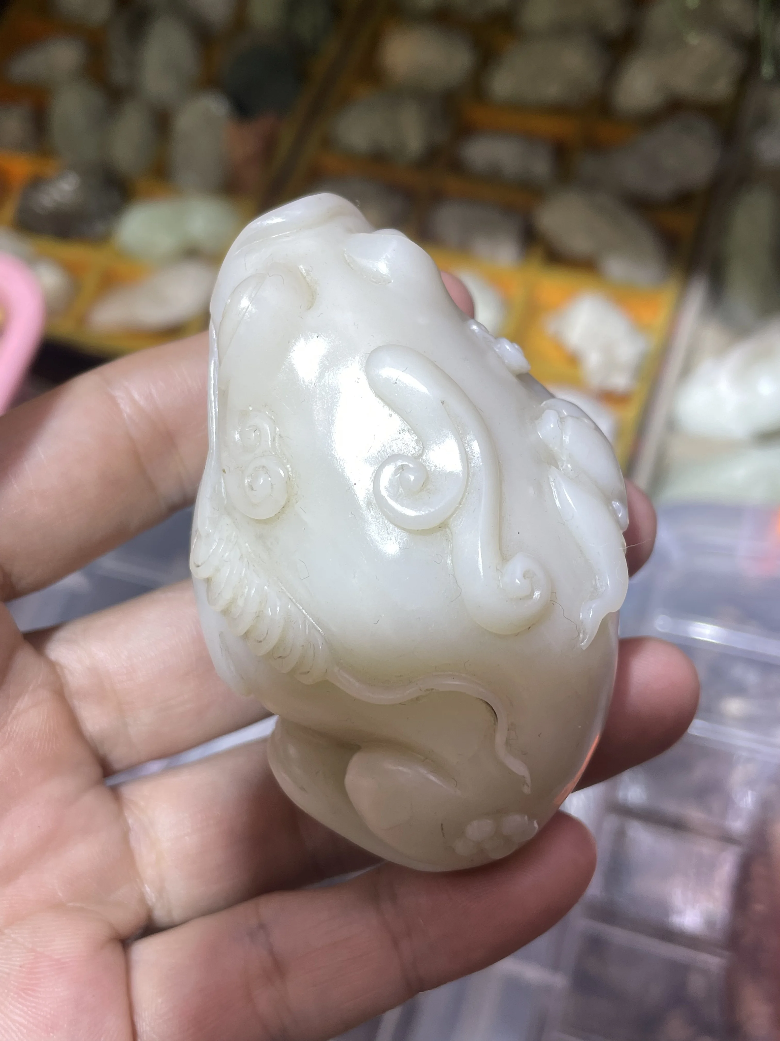 

Big Treasure Chinese Vintage Hetian Old Jade 3 Legs Money Toad With Coins Hand Prayer Carving Amulet Timestown 20201126A