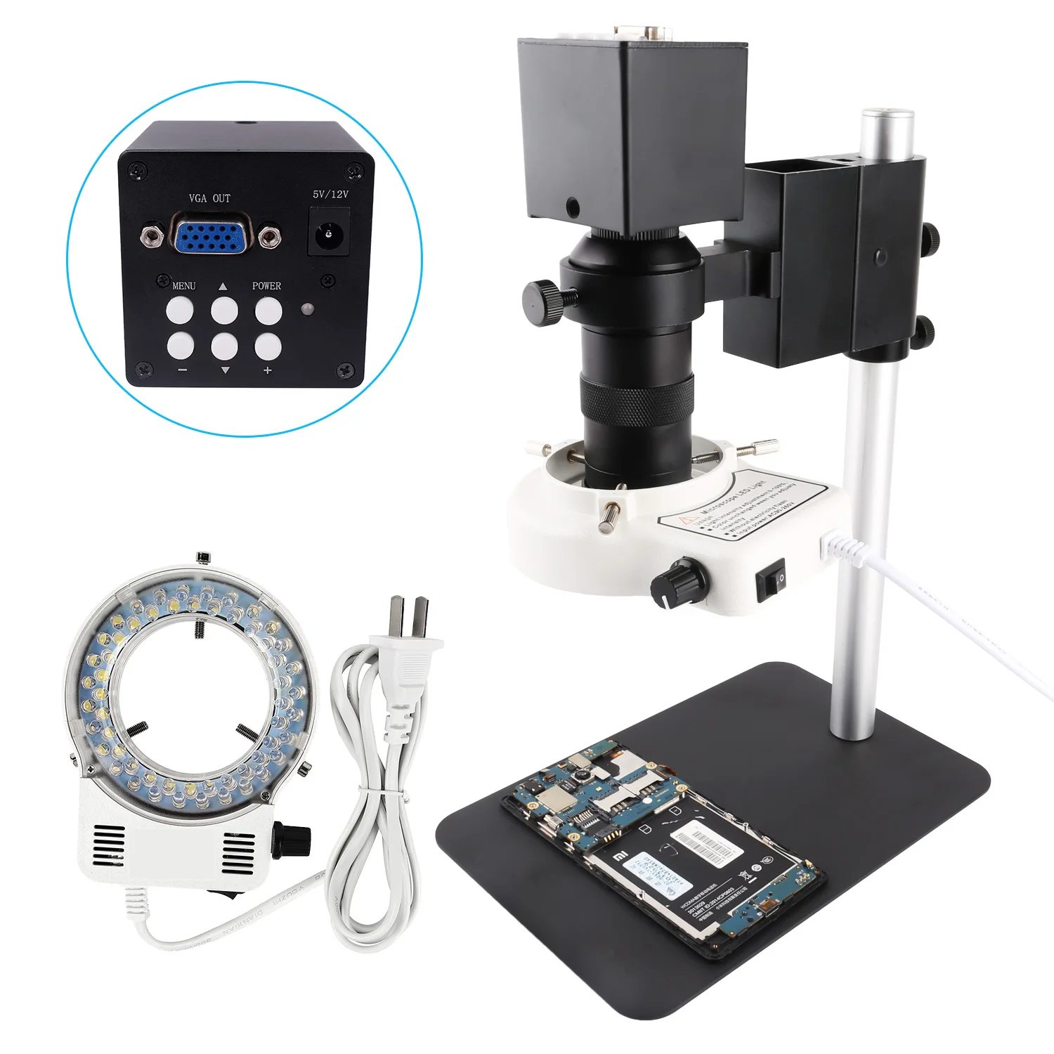 

Hot Sale 130X C-mount LED Light 20MP VGA High Resolution Portable Digital Electronic Repair Microscopes Price