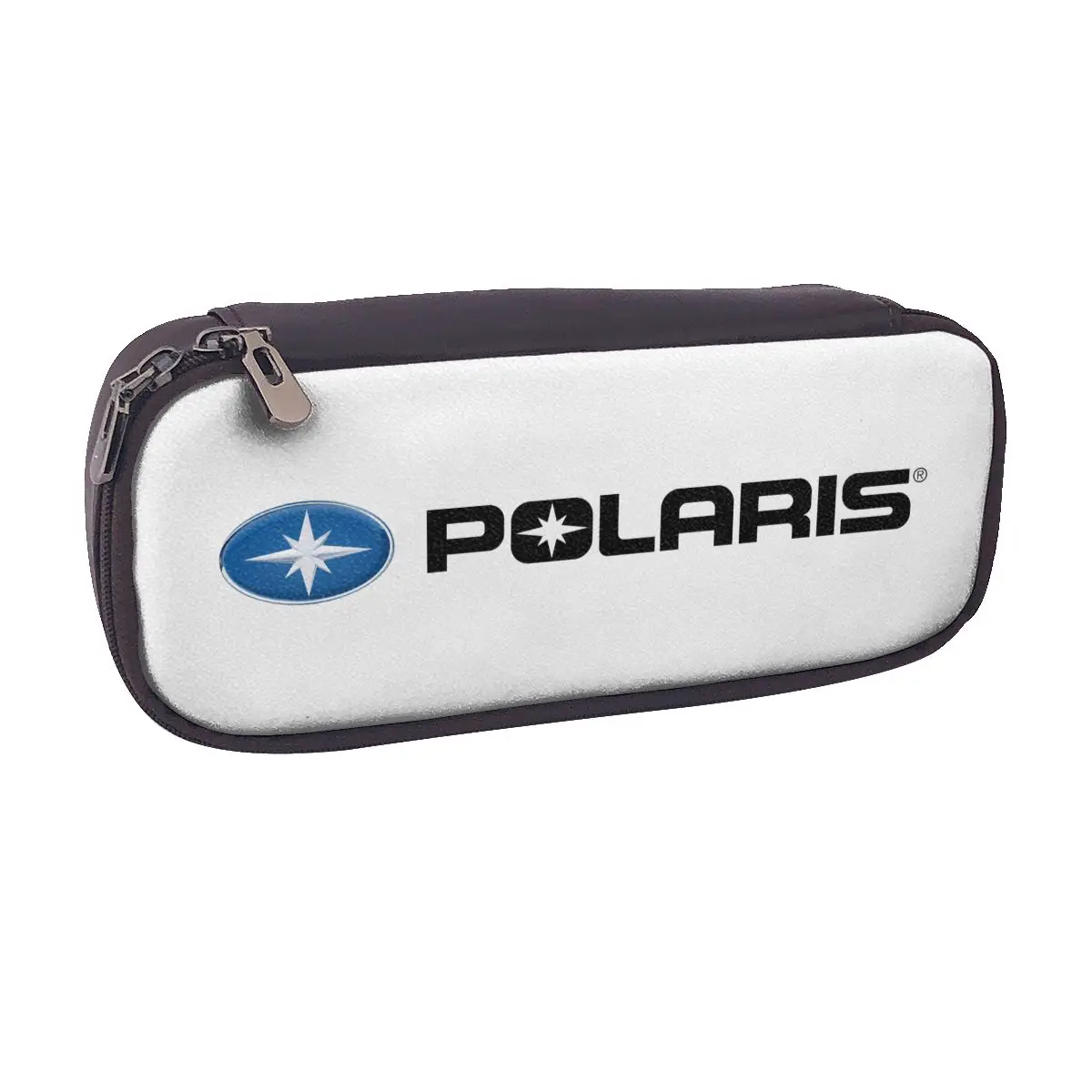 

Polaris Logo Leather Pencil Case for Studen School Pen Box Pencil Bag Stationery Supplies