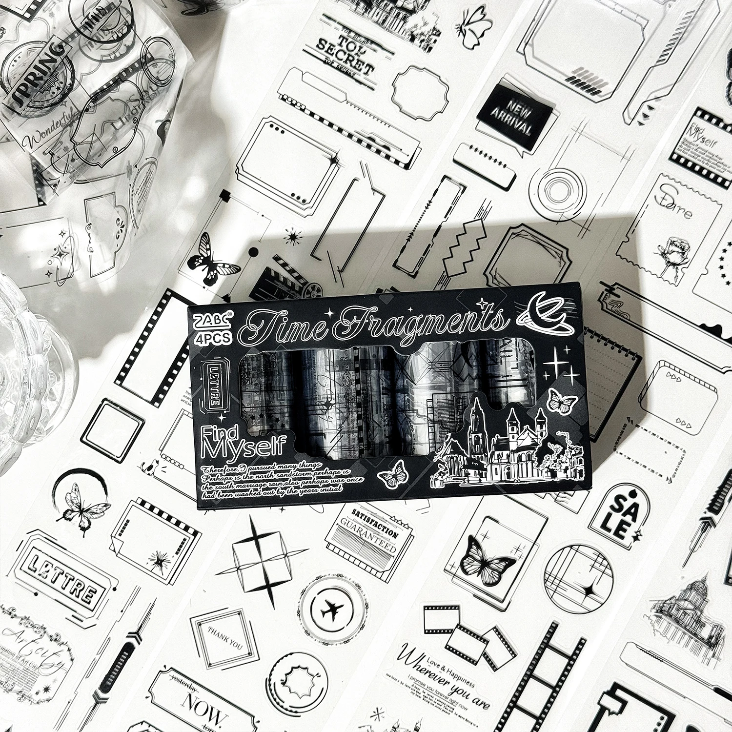 2 แพ็ค/ล็อต Old Dream Melody Series น่ารักน่ารัก Retro ตกแต่งเทป PET