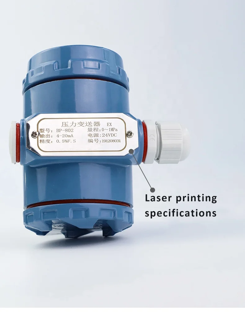 China Pressure Transmitter 4-20ma 10mbar Pressure Indicating Transmitter Absolute Analog Digital Water Oil air Pressure Sensor