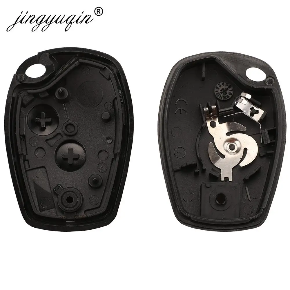 Jingyuqin 10 pezzi 2 pulsanti telecomando auto portachiavi Shell Case per Renault Megane Modus Clio Logan Sandero Duster Nissan VAC102 Ne72 VA2