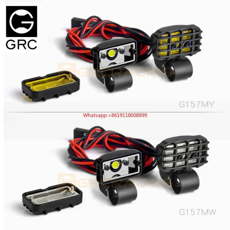 Remote Control Model Car Simulation Searchlight 17mm Rectangular Spotlight with Lampshade G157MW/Y