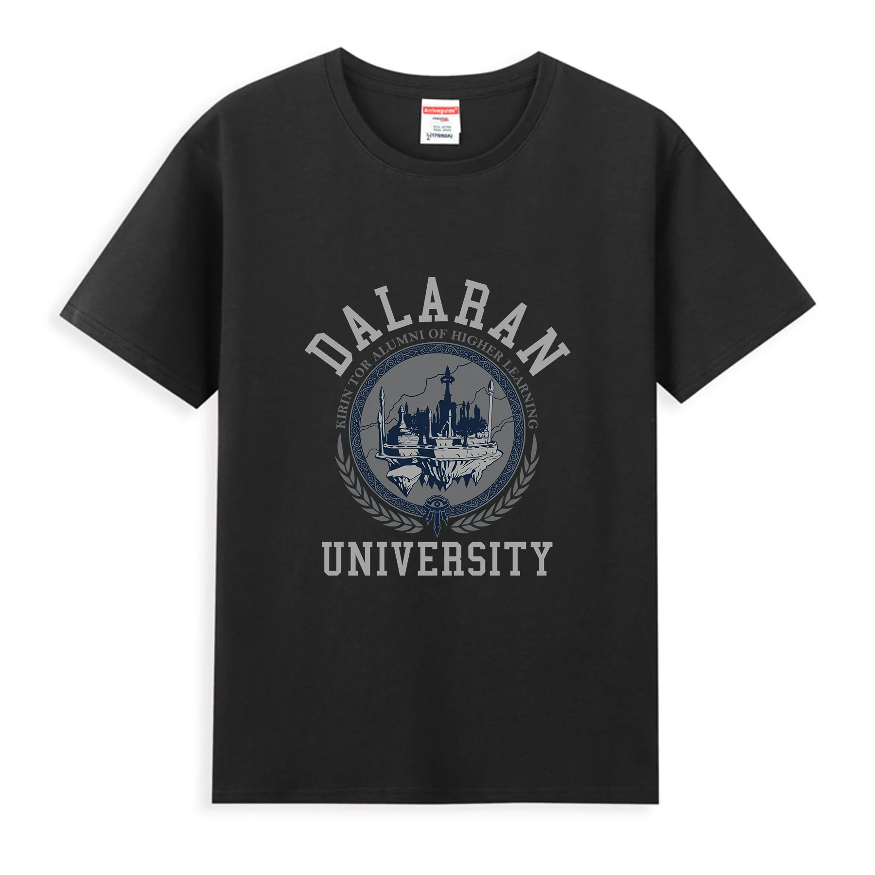 

2024 Men Dalaran University Premium T Shirt Casual World of Warcraft T-shirt Graphic Oversized Comfortable Streetwear S-3XL