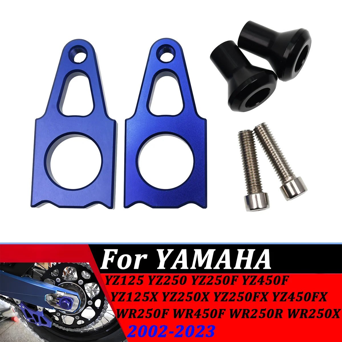 

For YAMAHA Motorcycle 2003-2022 WR250F 450F 250R 250X YZ 125 250 125X 250X 250F 450F 250FX 450FX CNC Rear Adjuster Block Chain