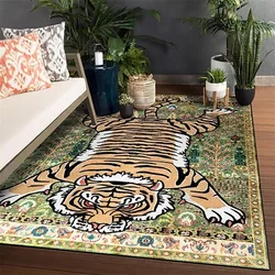 Leopard Print Rug Tiger Rugs for Living Room Animal Retro Home Decor Sofa Bedroom Floor Mat Non Slip Washable Carpet Ковер 양탄자