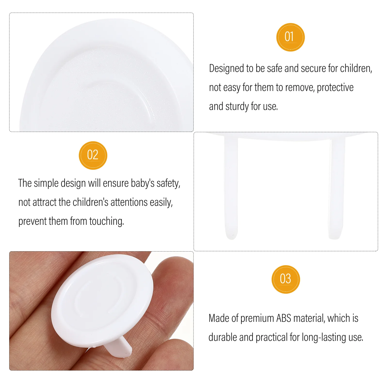 10 Pcs Socket Cover Plug Babies Light Child Proof Outlet Covers Baby Proofing Protector Three Phase