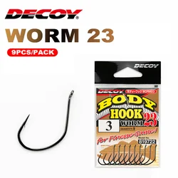 DECOY WORM 23 9pcs/pack Wacky Hook Anti-Hanging Hook Bass Hook Soft Bait Hook Fish Hook For Seawater Freshwater
