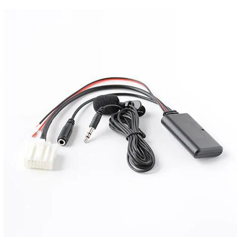 Car Aux Bluetooth Adapter for Mazda 2 2006 Radio Stereo Audio Input Mic Hands Free Cable 16pin