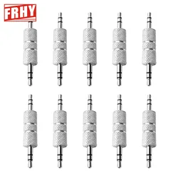 10 Pack 3.5mm Male to Male Coupler Extension Cable Joiner 1/8 inch TRS Stereo Audio Wire Adapter Jack Plug Connector