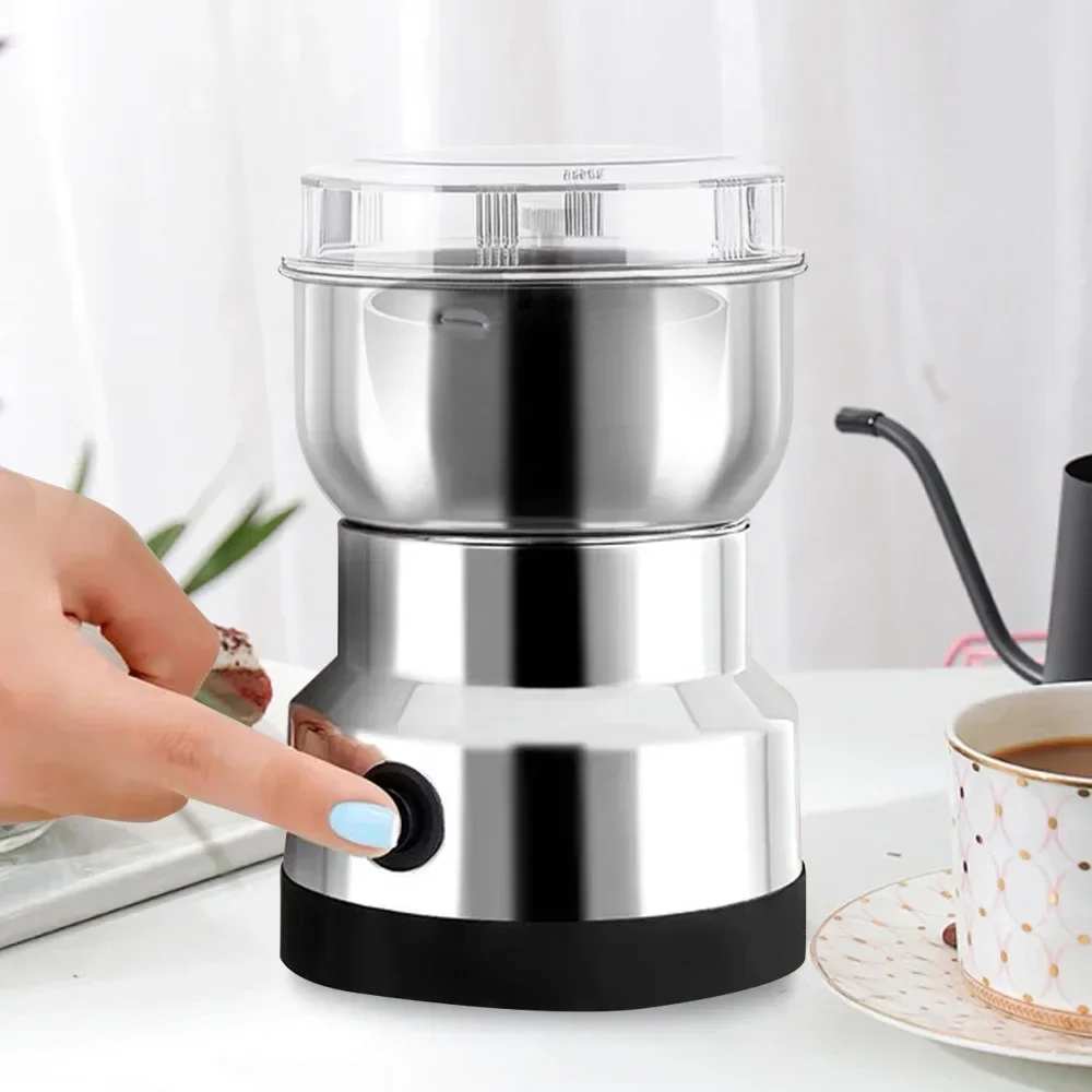 Molinillo Eléctrico de granos de café, herramienta multiusos para cocina, cereales, nueces, especias, granos, para el hogar, oficina y exteriores