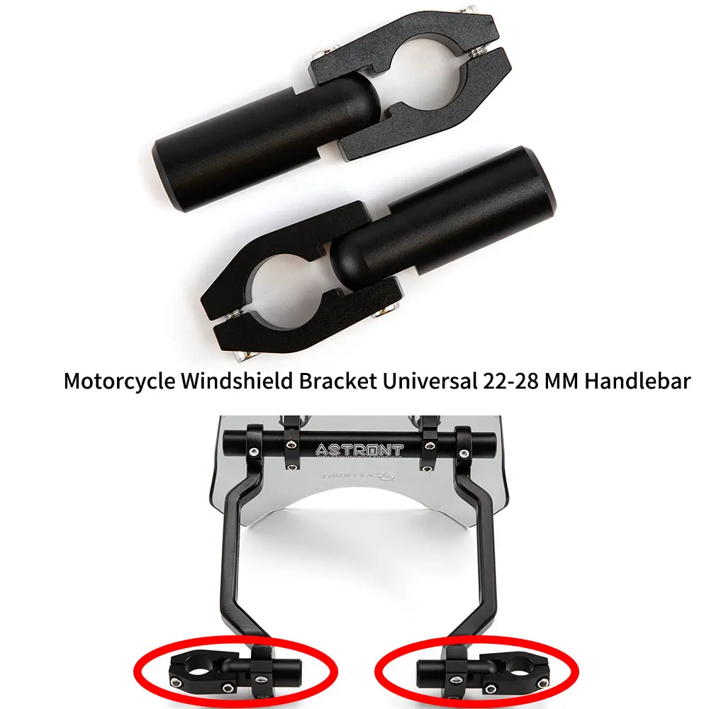 Universal 22-28 MM Handlebar ABS Windshield Windscreen Bracket for Kawasaki Z400 Z650 Z900 RS Ninja 300 400 650 for BMW S1000 RR