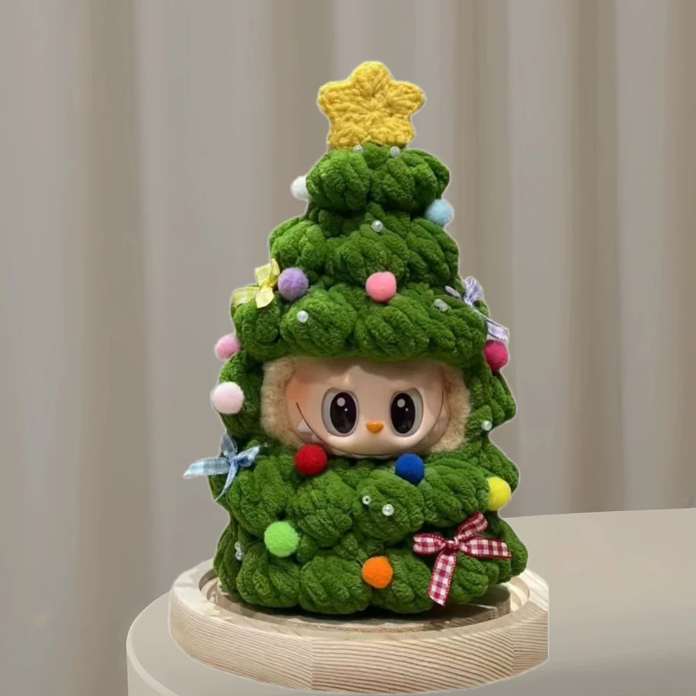 

Аксессуары для Labubu, мини-кукольная одежда, милый вязаный крючком набор, рождественская елка, модный стиль Пакет материалов своими руками