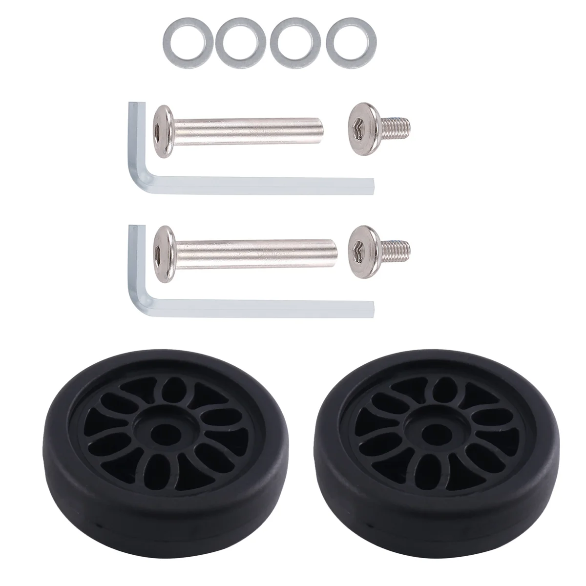 N89R 50 mm x 15 mm Gepäckräder Ersatz verschleißfeste PU-Rollen Koffer Ersatzräder Gepäck Ersatzräder