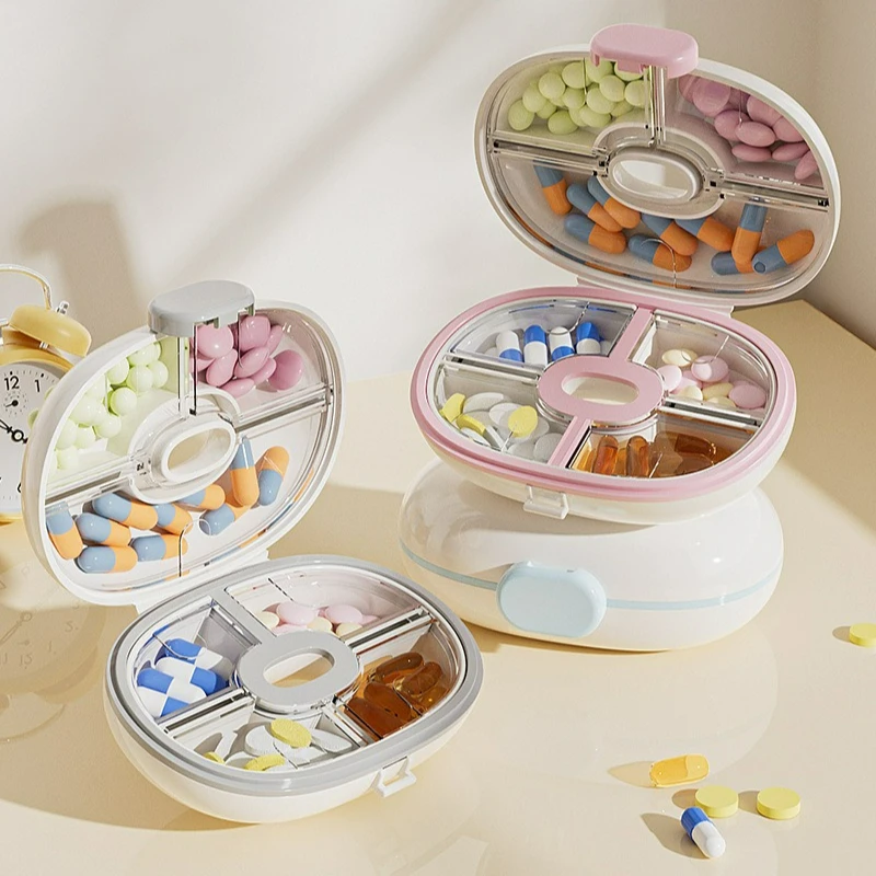 1pc medicine storage box, a multi-functional mini portable pill compartmentalized box