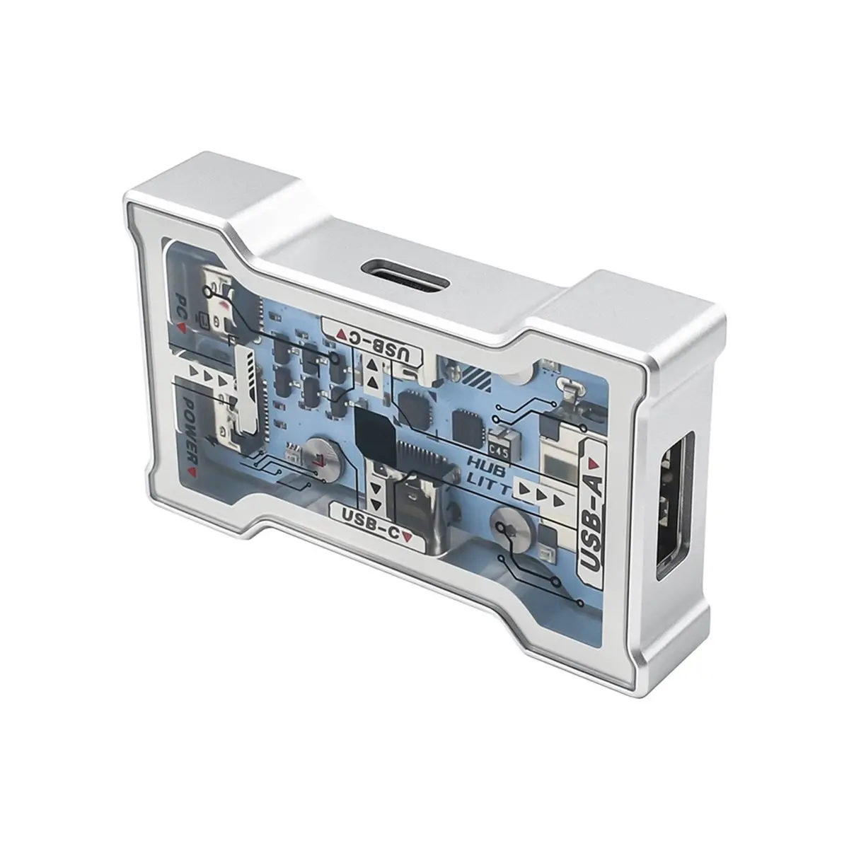 HMLAB HUB Lite - Gaming USB HUB 2-to-3 Port Extender, 8K Hz High Speed, OLED Display Button Control, HMHUB with Stand