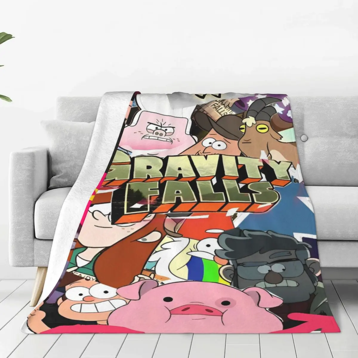 Gravity Falls Blankets Super Warm Fluffy Plush Bedding Throws For Bedroom Picnic Flannel Bedspread Bed Cover