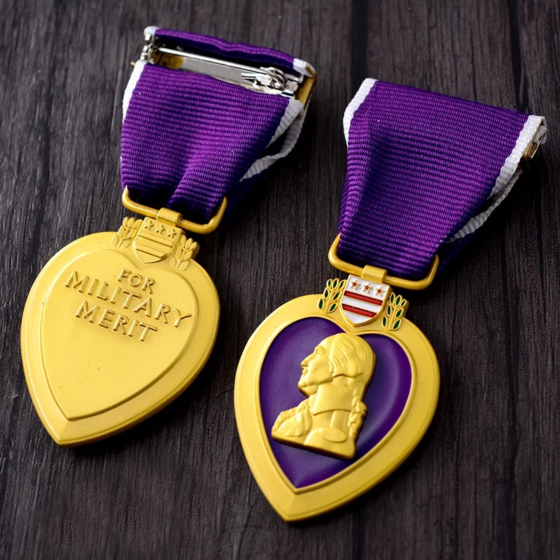 1PC Copy Military Order of The Purple Heart USA Military Medal Pin Badge Craft