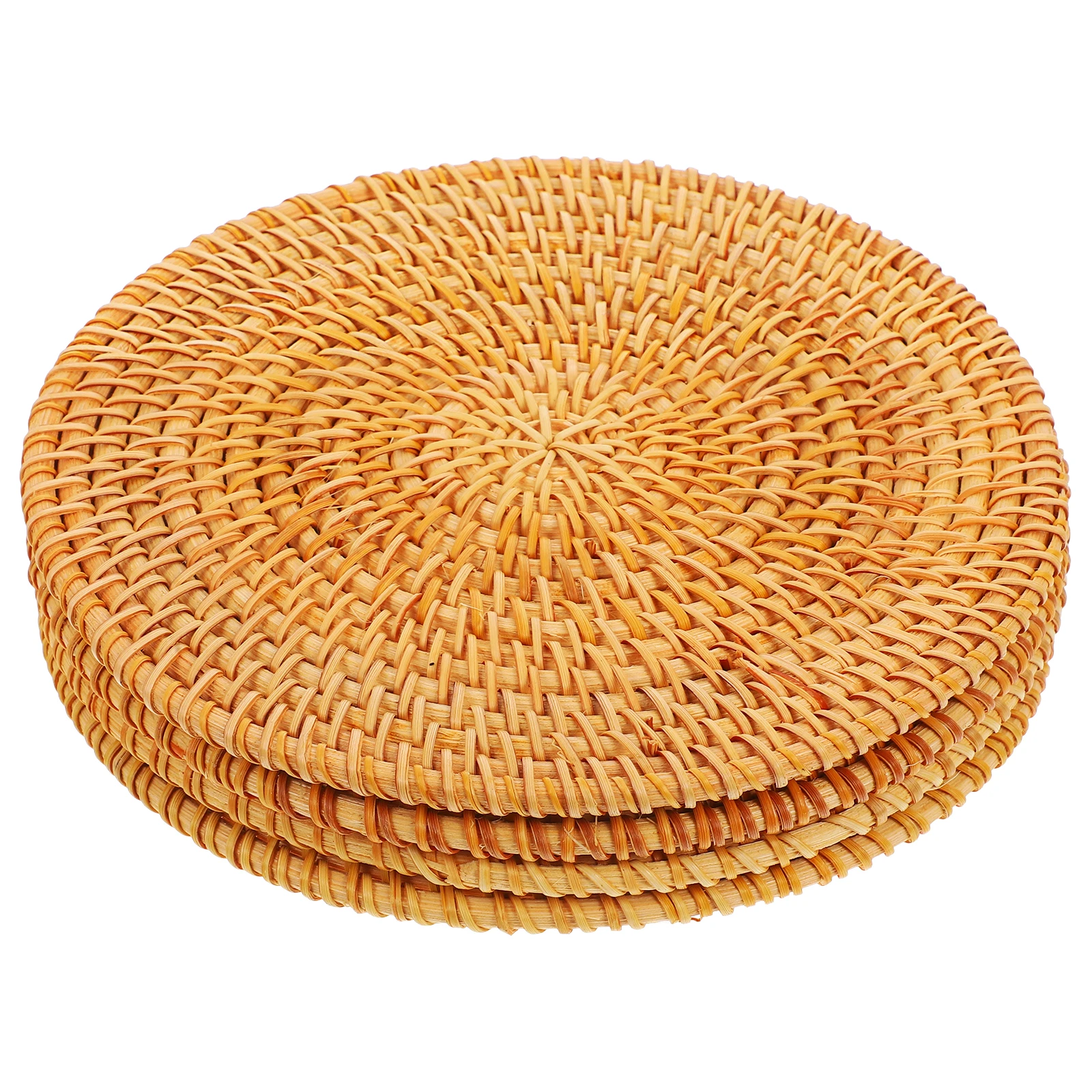 

4 Pcs Heat Resistant Mats Countertop Pot Holder Drink Coasters Rattan Place Mats Hot Pan Coaster Kitchen Dining Decor