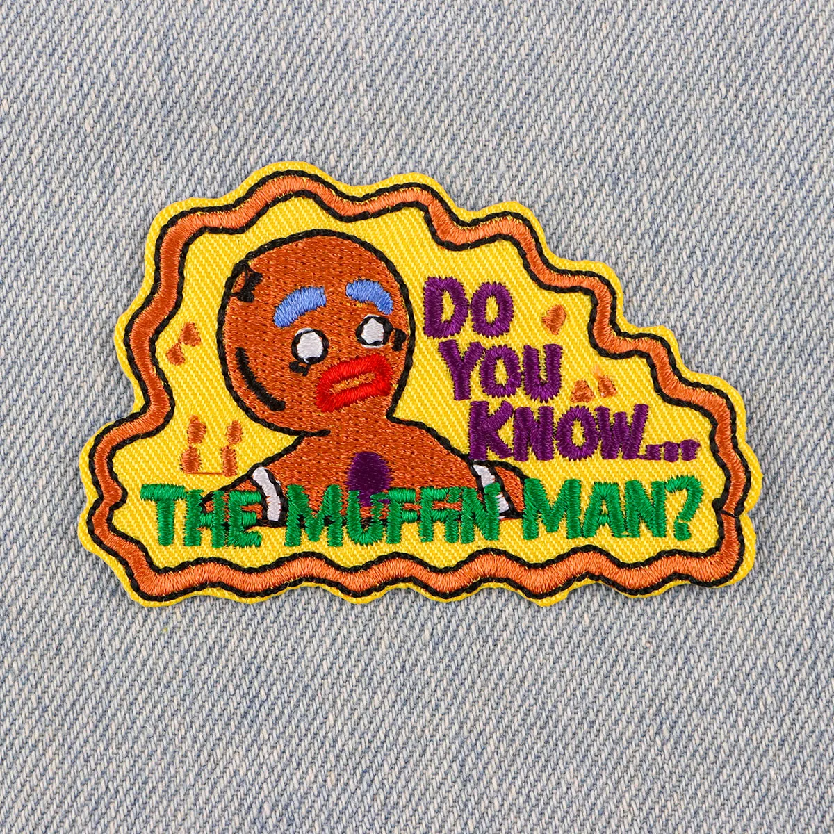 Gingerbread Man Embroidery Patch Funny Quotes Iron On Patches For Clothing Thermoadhesive Patches On Clothes DIY Sew Badges