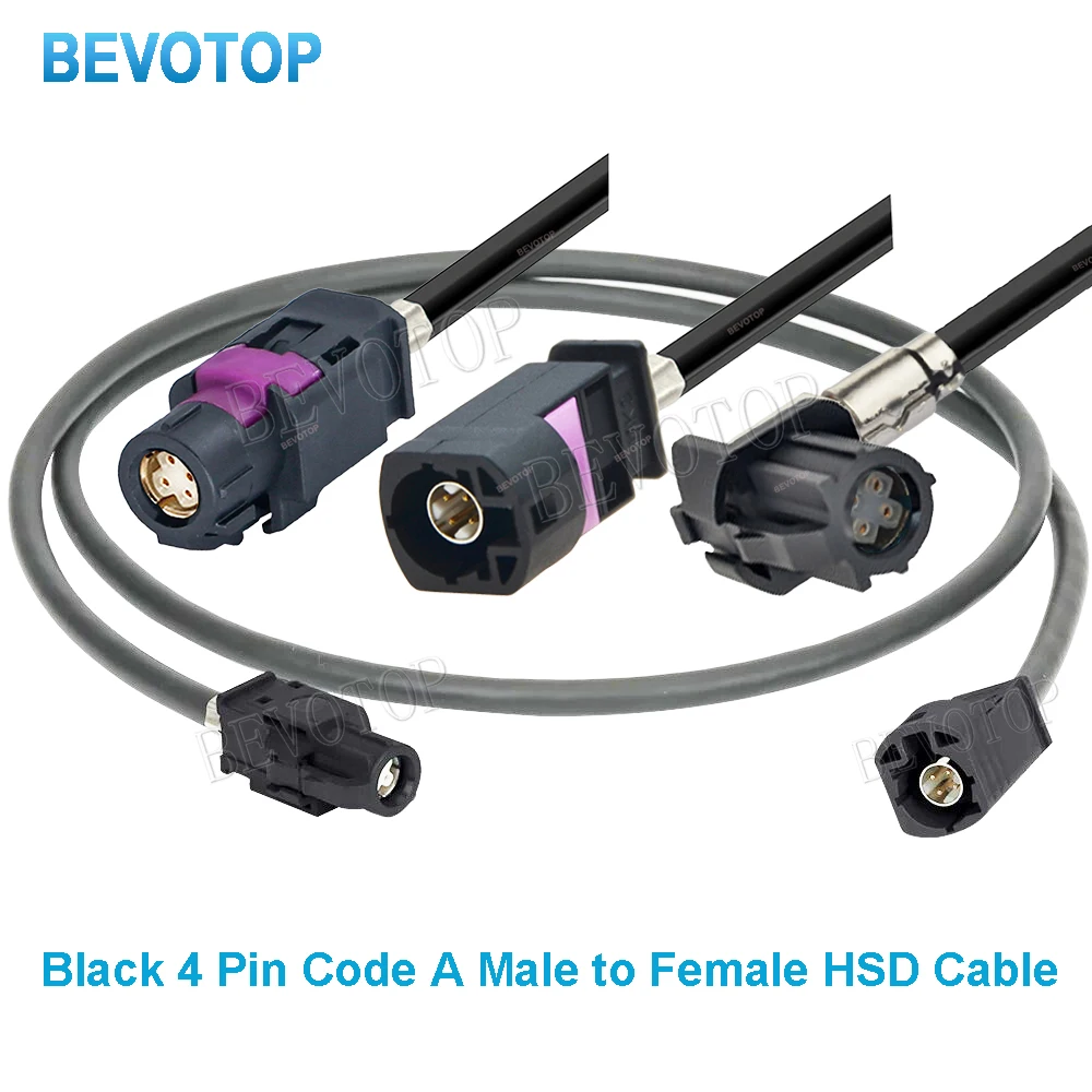 1Pcs HSD 4Pin Code A Female to Female Connector High Speed Data HSD LVDS Cable 4 Core 535 Line Wire Harness for Benz BMW Audi