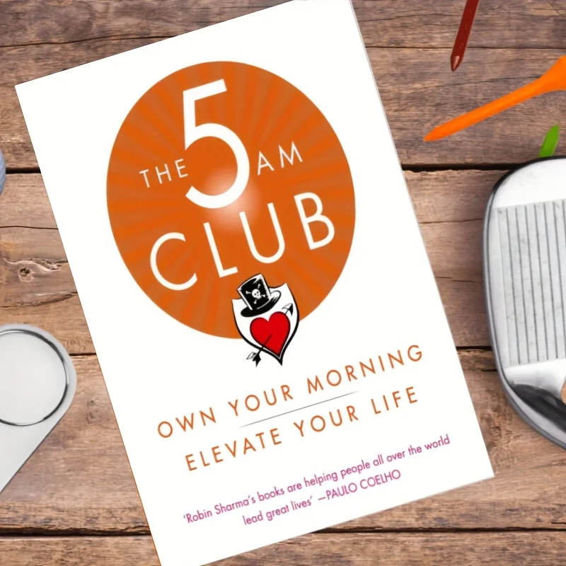 دليل 5 AM ClubMorning كتاب غلاف ورقي ملهم: The 5 AM Club - دليل خطوة بخطوة للتحكم الصباحي والنمو الشخصي #4