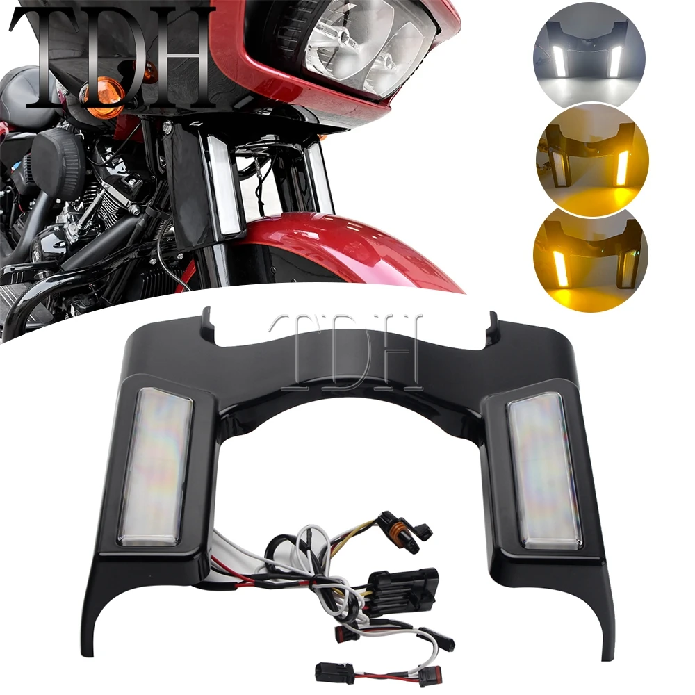 

Светодиодные фонари с вилочным креплением для Harley Touring 2021-2022 Road Street Electra Glide EFI ультра-классический поворотный фонарь с вилочным креплением