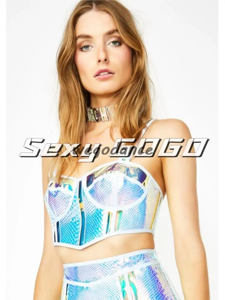 Sexy GOGO Sexy Colorful Leather Customized Bar GogoDs Party Interactive Performance Dress